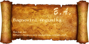 Bagnovini Angyalka névjegykártya